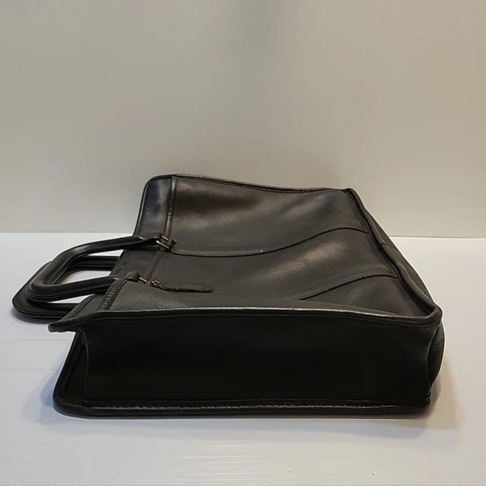 Coach Embassy Briefcase Portfolio Laptop Bag Black Leather 076-8031